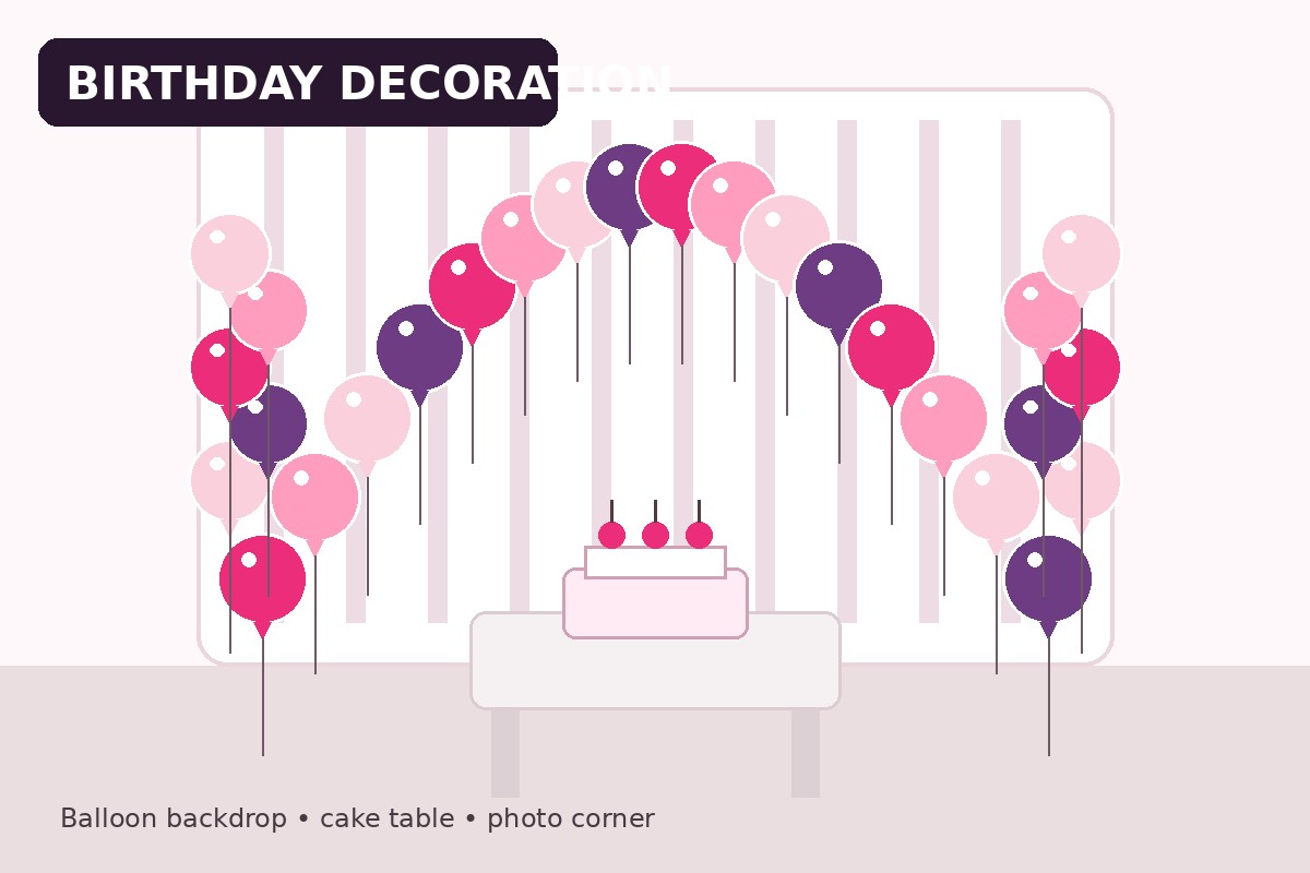 2 birthday decorations | Balloon Decoration Noida decoration inspiration